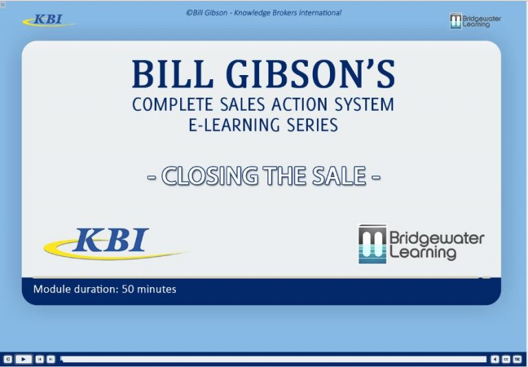 Sales eLearning – Bill Gibson International